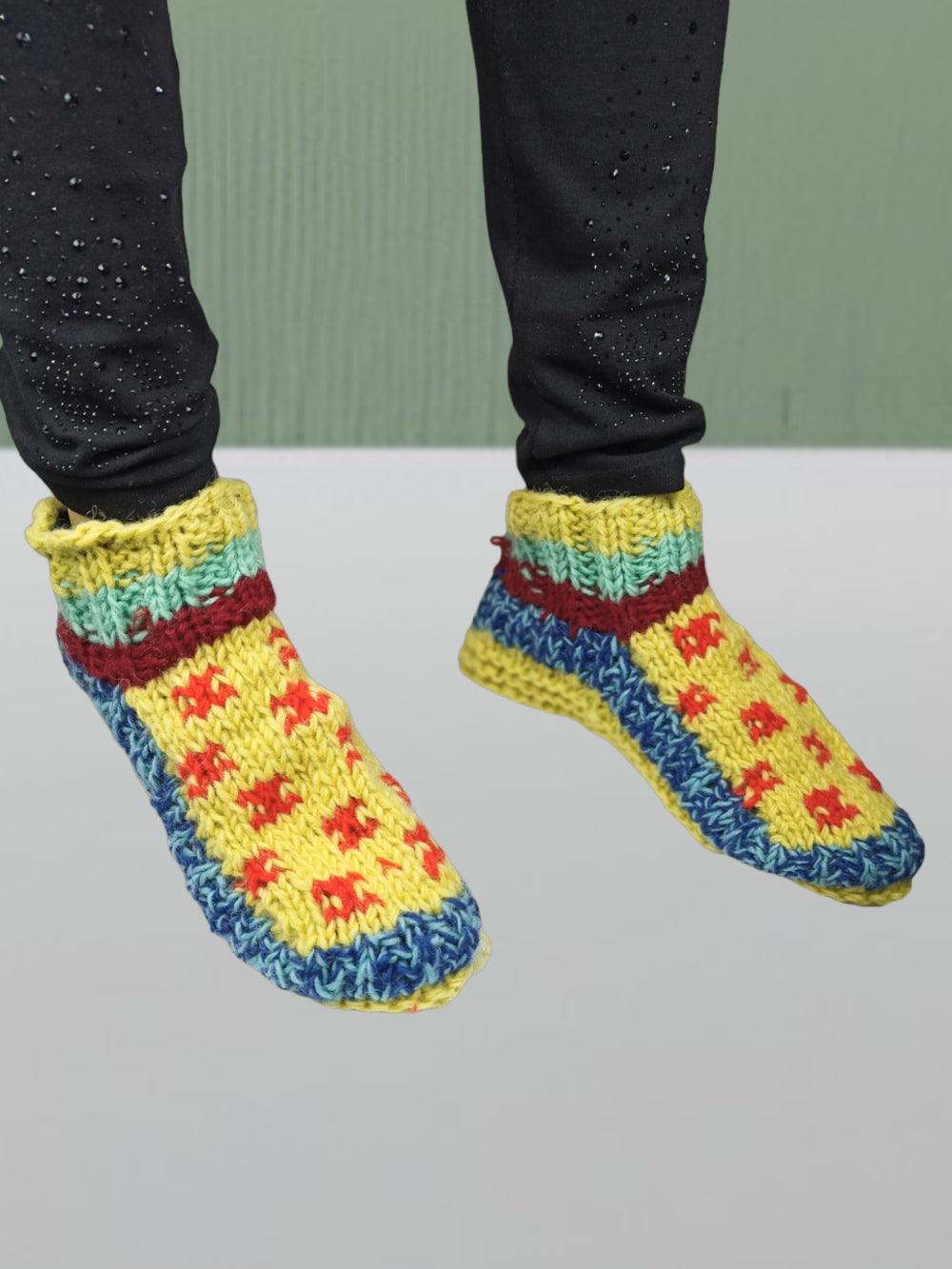 Hand Knitted Socks | Yak Wool Socks | Fleece Socks