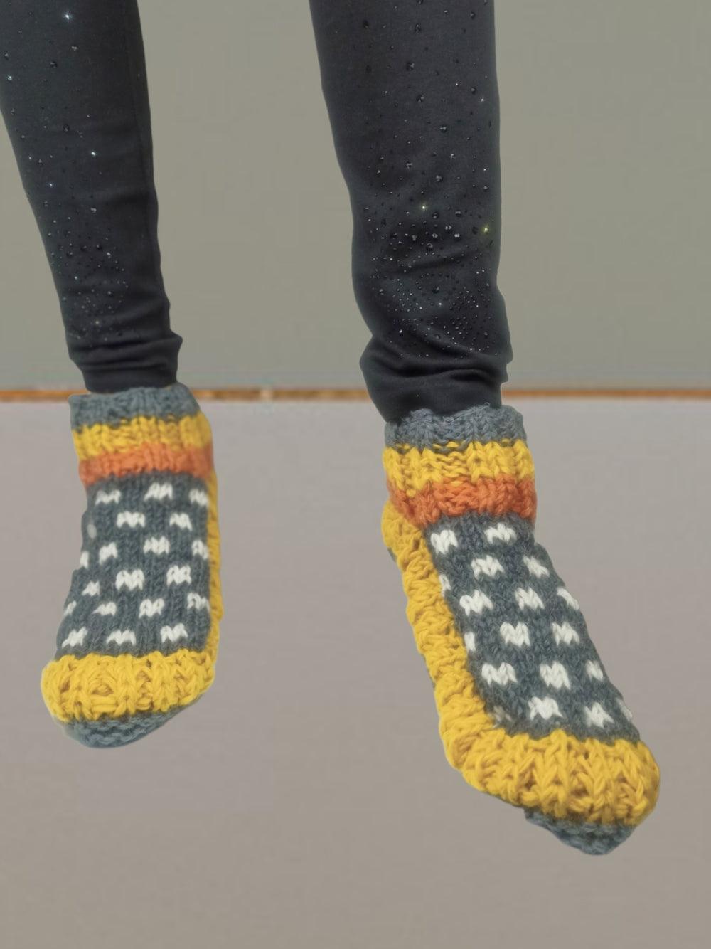 Hand Knitted Socks | Yak Wool Socks | Fleece Socks