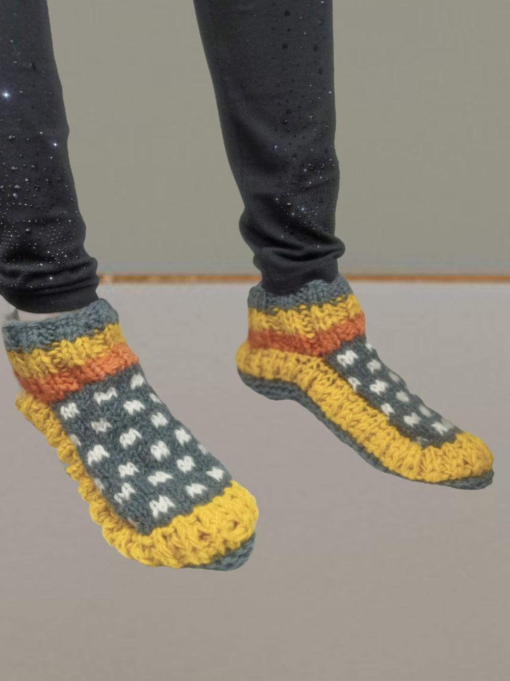 Hand Knitted Socks | Yak Wool Socks | Fleece Socks