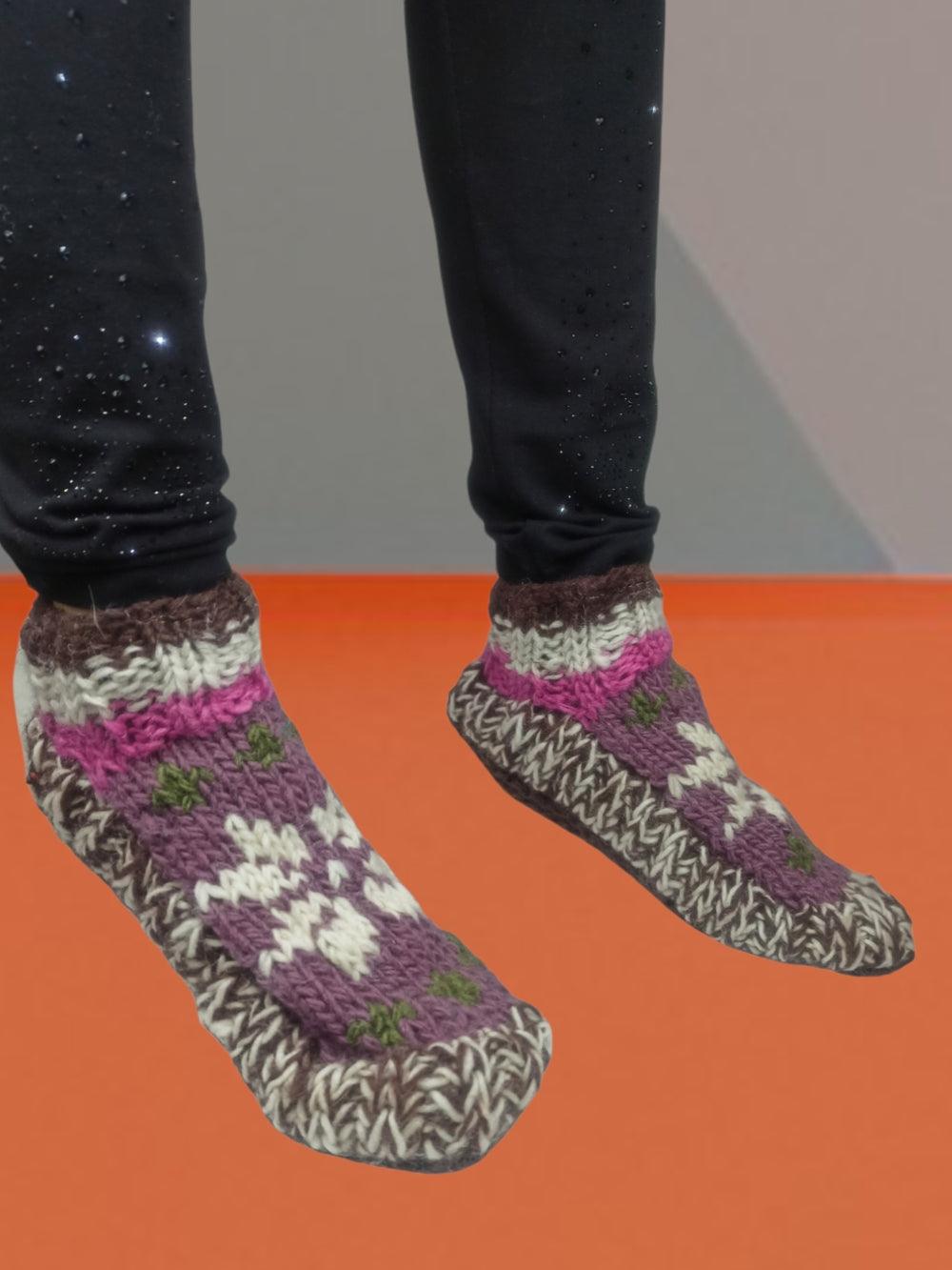 Hand Knitted Socks | Yak Wool Socks | Fleece Socks
