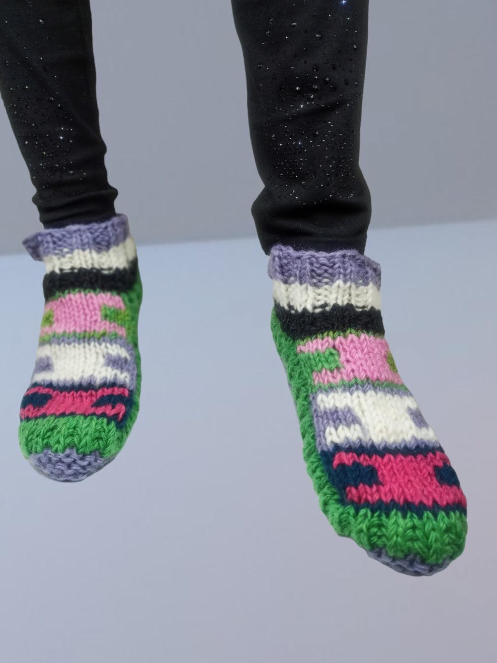 Hand Knitted Socks | Yak Wool Socks | Fleece Socks