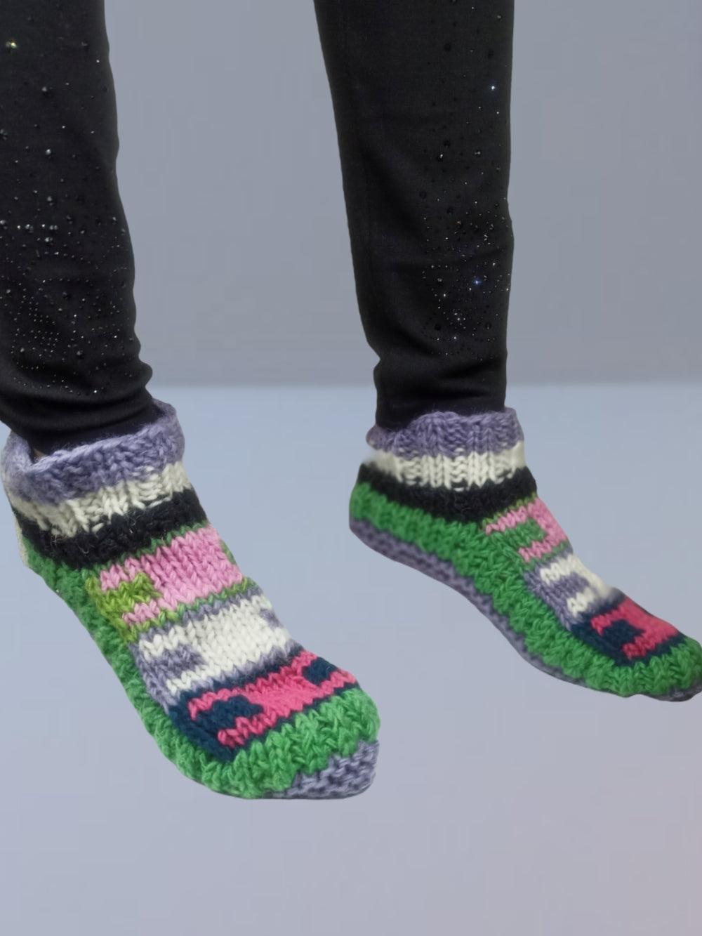 Hand Knitted Socks | Yak Wool Socks | Fleece Socks