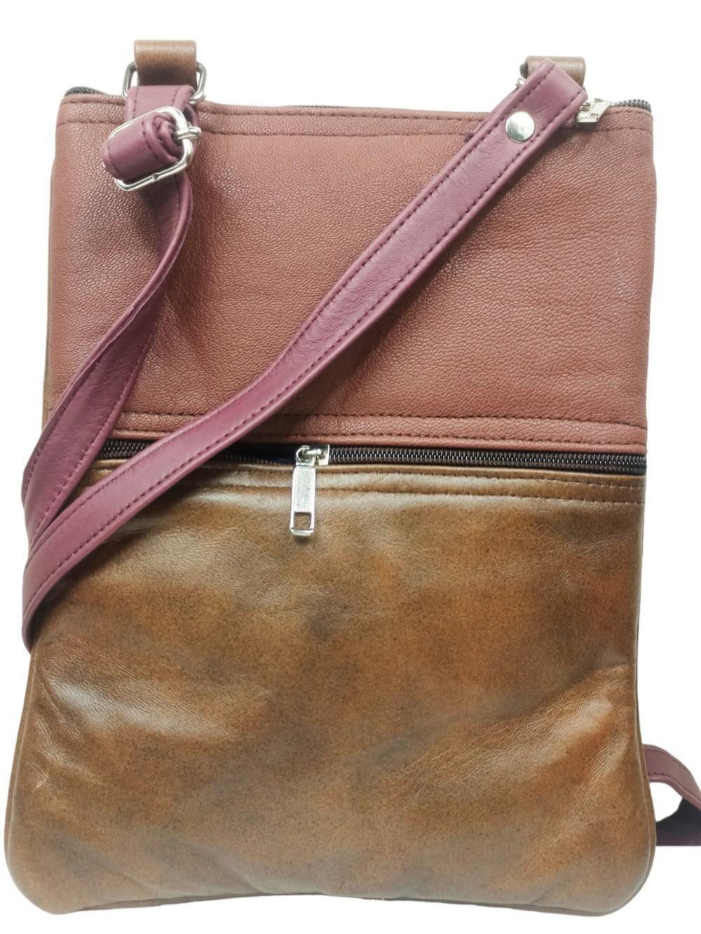 Kashmiri Embroided Sling Bag | Plain 5 Zipper | Sling Bag For Girls