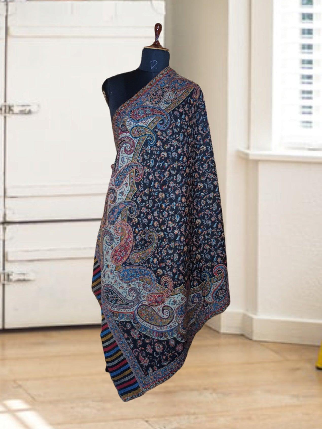 Kani Wool Shawl | Woolen Shawl | Multicolor - ZANSKAR ARTS