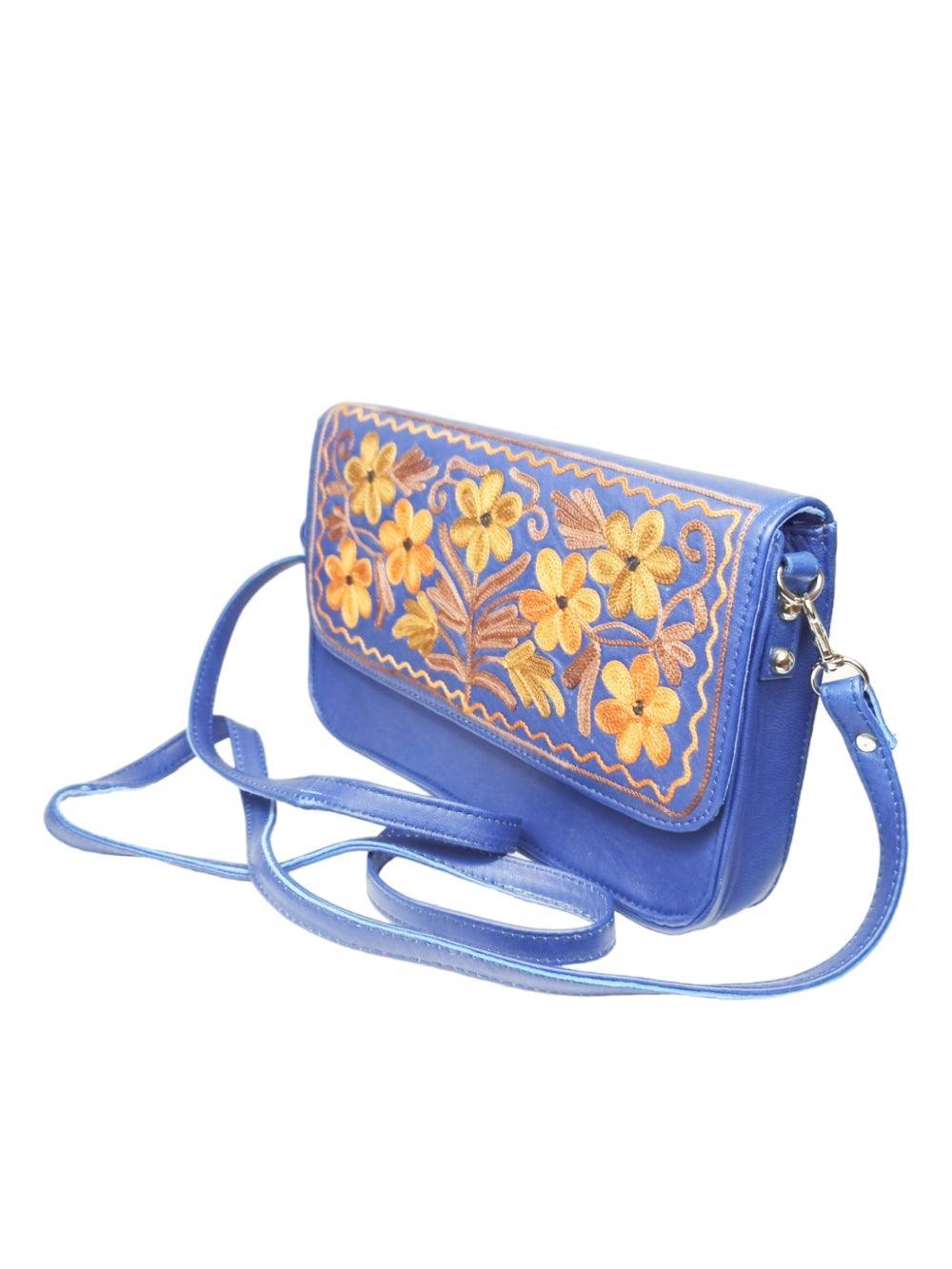 Leather Sling Bag | Aari Hand Clutch | 10"  Big Clutch Leather