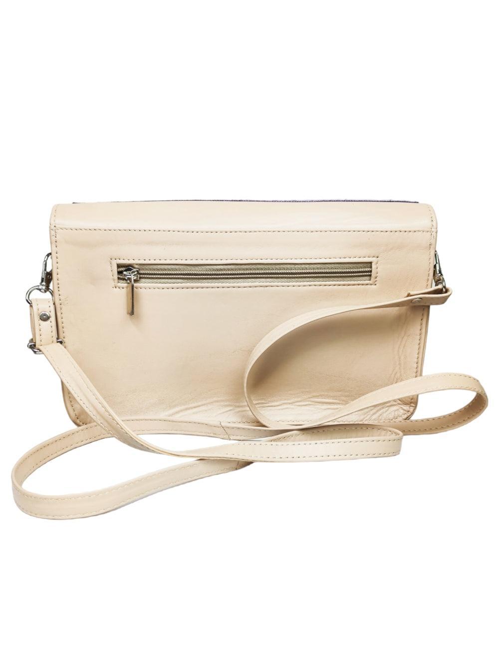 Leather Sling Bag | Aari Hand Clutch | 10"  Big Clutch Leather