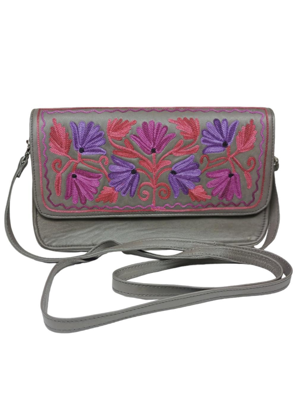 Leather Sling Bag | Aari Hand Clutch | 10"  Big Clutch Leather