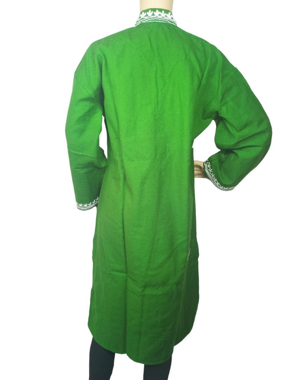 Woollen Long kurties | Coller V-Neck