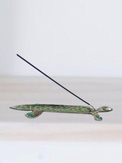 Agarbatti Holder | Incense Ash Catcher | Green Colour - ZANSKAR ARTS
