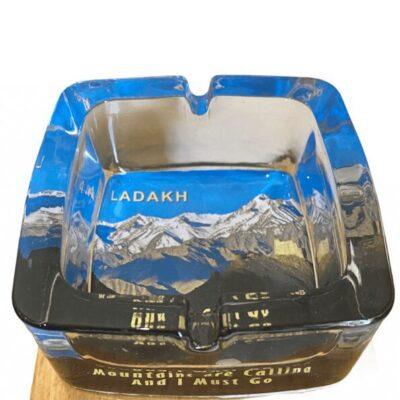 Ashtray | Ladakh Mountain astray | Glass Transparent - ZANSKAR ARTS