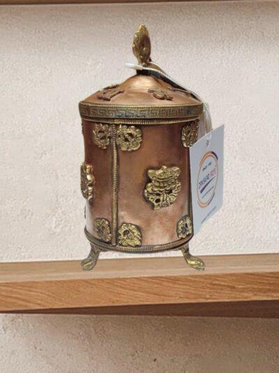 Brass Dry Fruit Box | Vintage Trinket Box | Antique Box - ZANSKAR ARTS