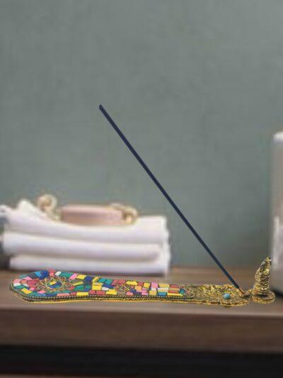 Brass Incense Holder | Agarbatti Stand | Elephant Leaf - ZANSKAR ARTS