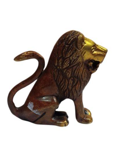 Brass Lion | Sitting Lion | Showpiece Lion - ZANSKAR ARTS