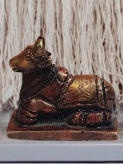 Brass Sitting Cow | Sitting Cow Statue | Gift Cow - ZANSKAR ARTS