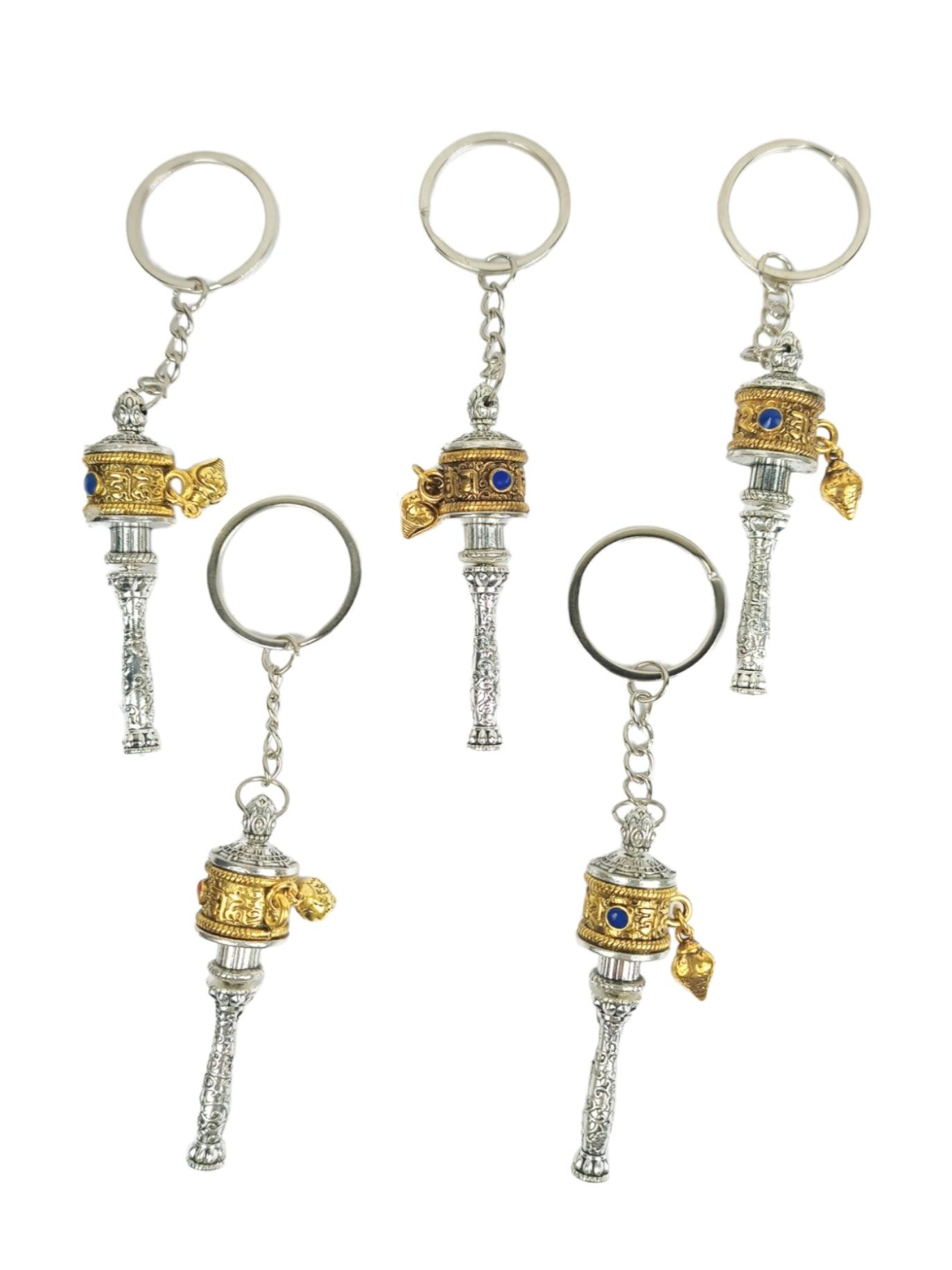 Buddhist Prayer Wheel Keychain | Julley keychain | Ladakh Souvenirs - ZANSKAR ARTS