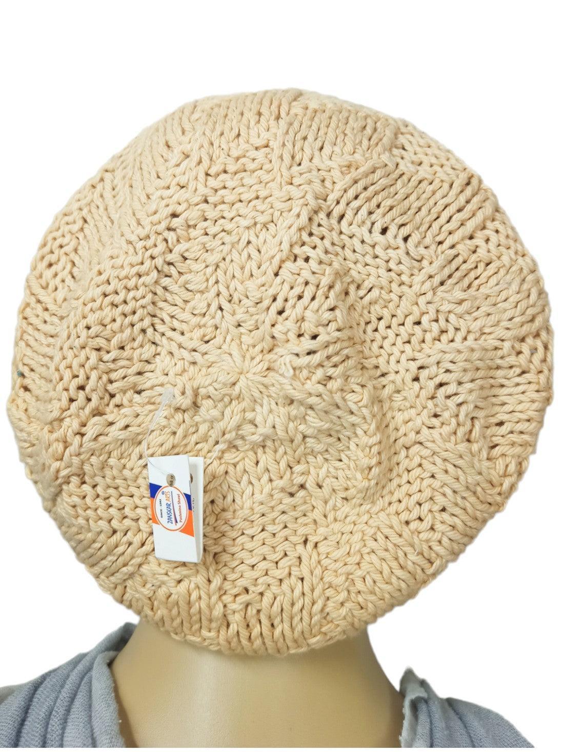 Handwoven Cap _ Wheat - ZANSKAR ARTS