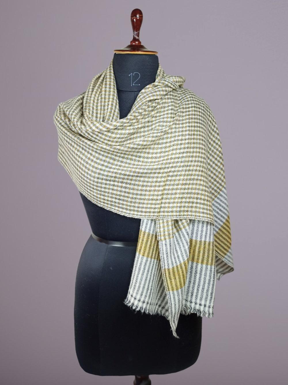 Ladies Semi Pashmina Stoles | Neck Scarf | Reversible - ZANSKAR ARTS