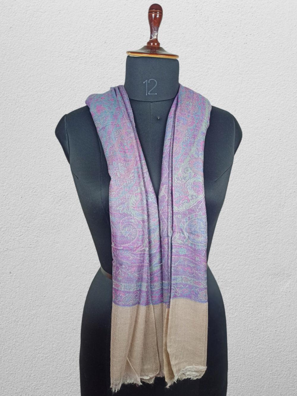 Pashmina Stole | Self Designed Stole | Kani Palla Stole - ZANSKAR ARTS