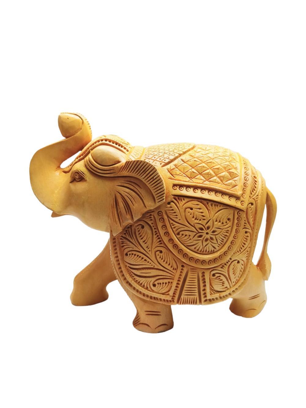 Wooden Elephant | Elephant 2 Piece Set | Handicrafts - ZANSKAR ARTS