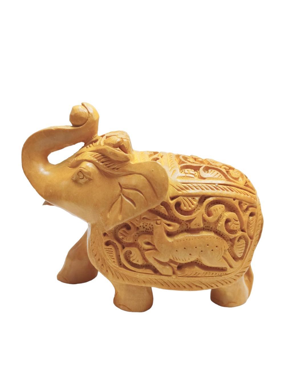 Wooden Elephant | Elephant 2 Piece Set | Handicrafts - ZANSKAR ARTS