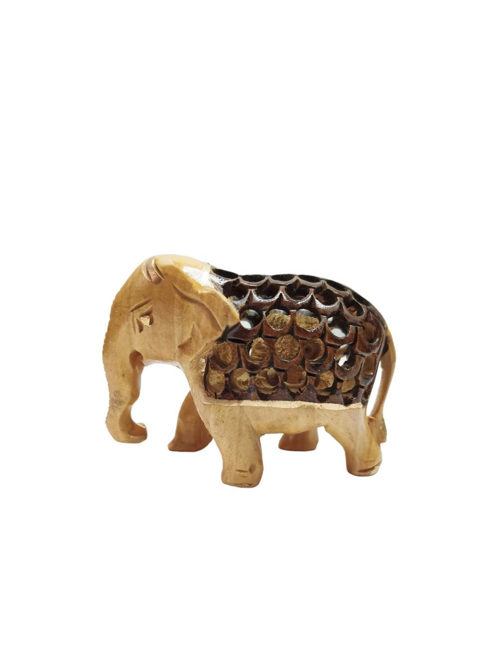 Wooden Elephant | Elephant 4 Piece Set | Handicrafts - ZANSKAR ARTS