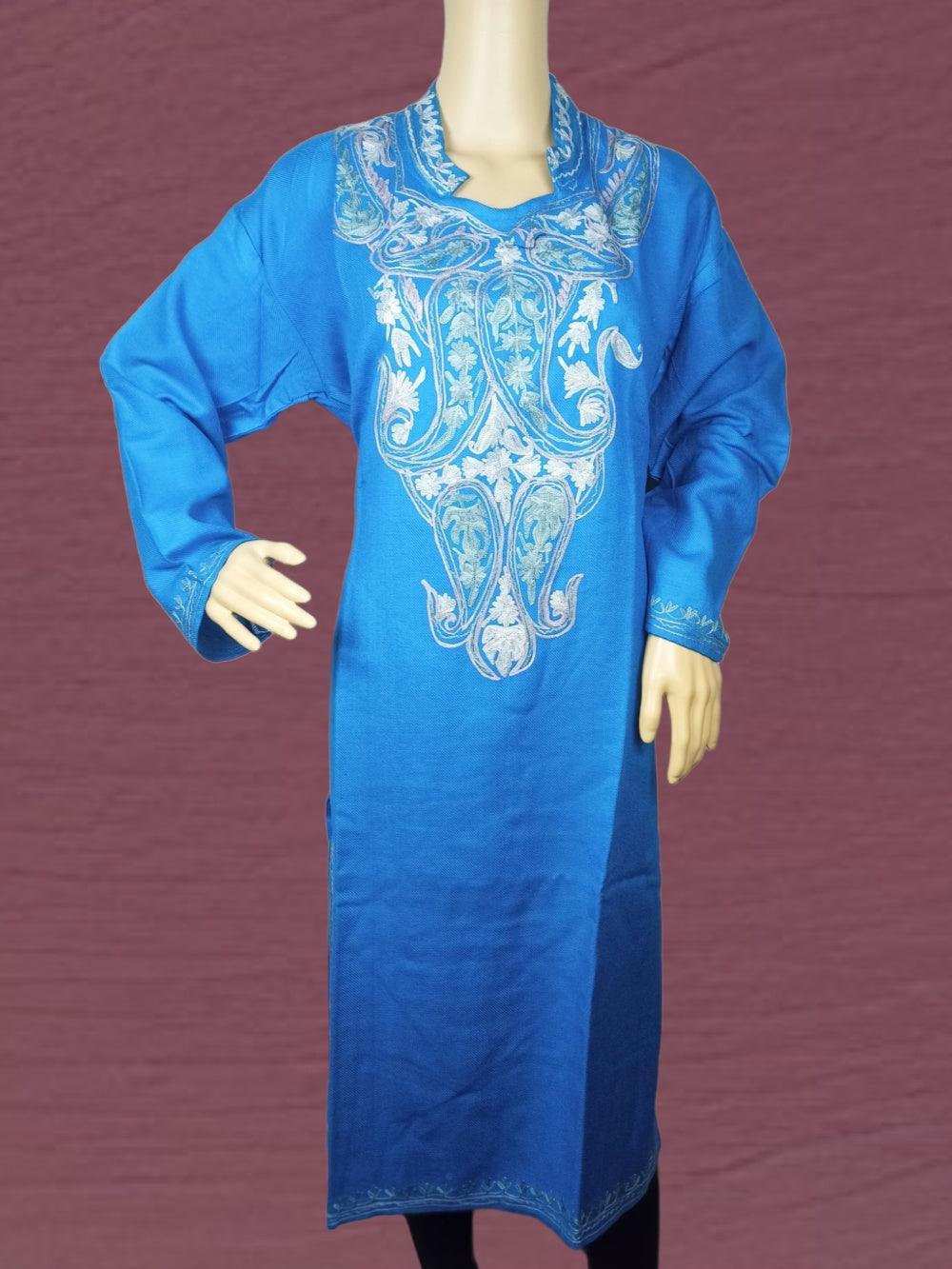 Woollen Long Kurties | Coller V-Neck | XXL, XXXL - ZANSKAR ARTS